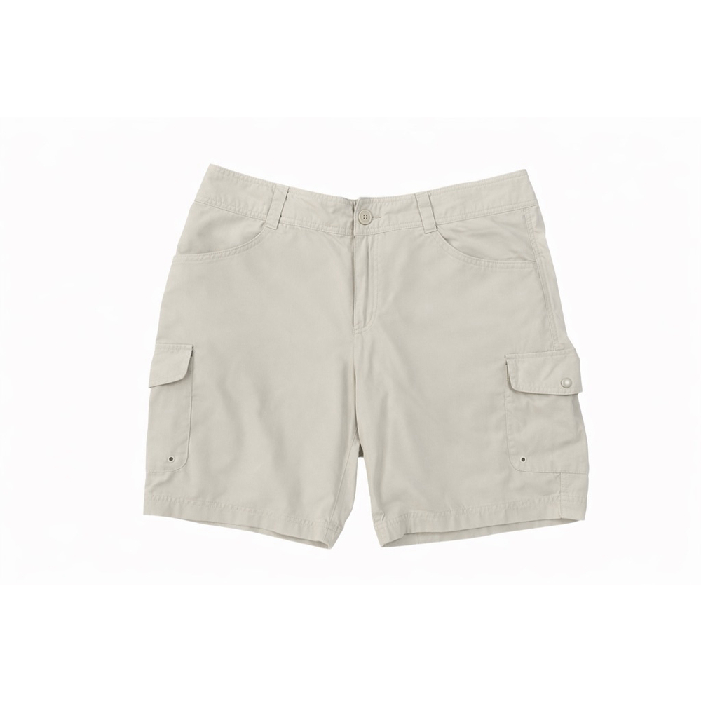 Women's Columbia Beige Hiking Cargo Shorts Size 12 - Picture 2 of 7